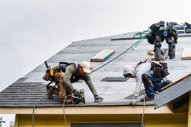 Professional Roof Replacement technician working in Houghton Lake, MI